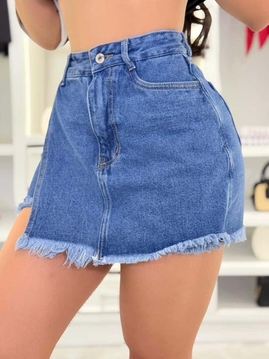 Falda Short Jean anochecer ( oscuro)