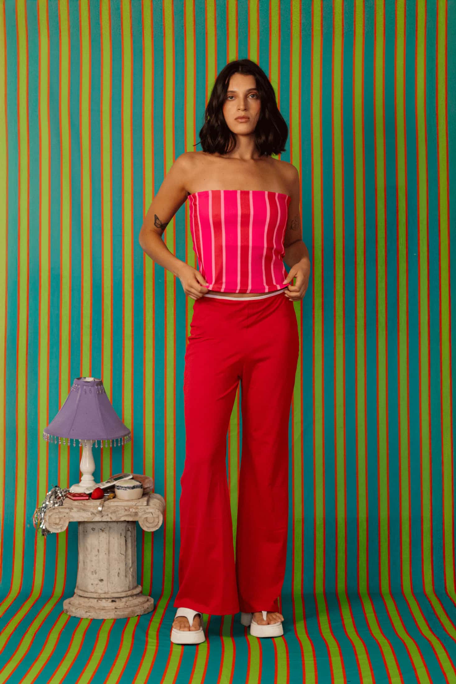 Rojas Pants In Red