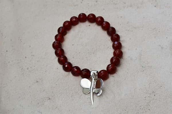Pulsera cornalina dije libélula M - miniatura 1