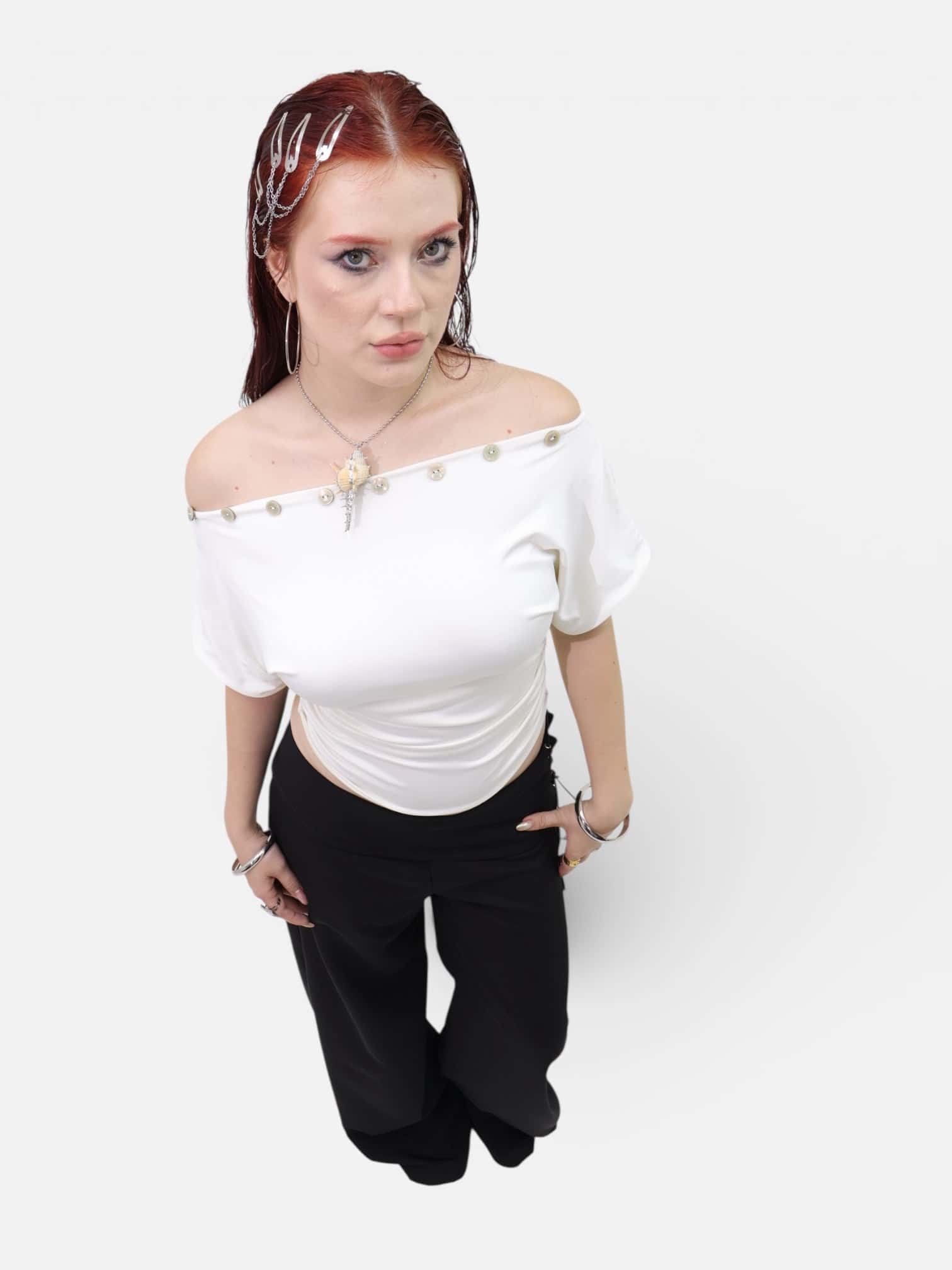 DIVINE TOP BLANCO MARFIL - miniatura 4