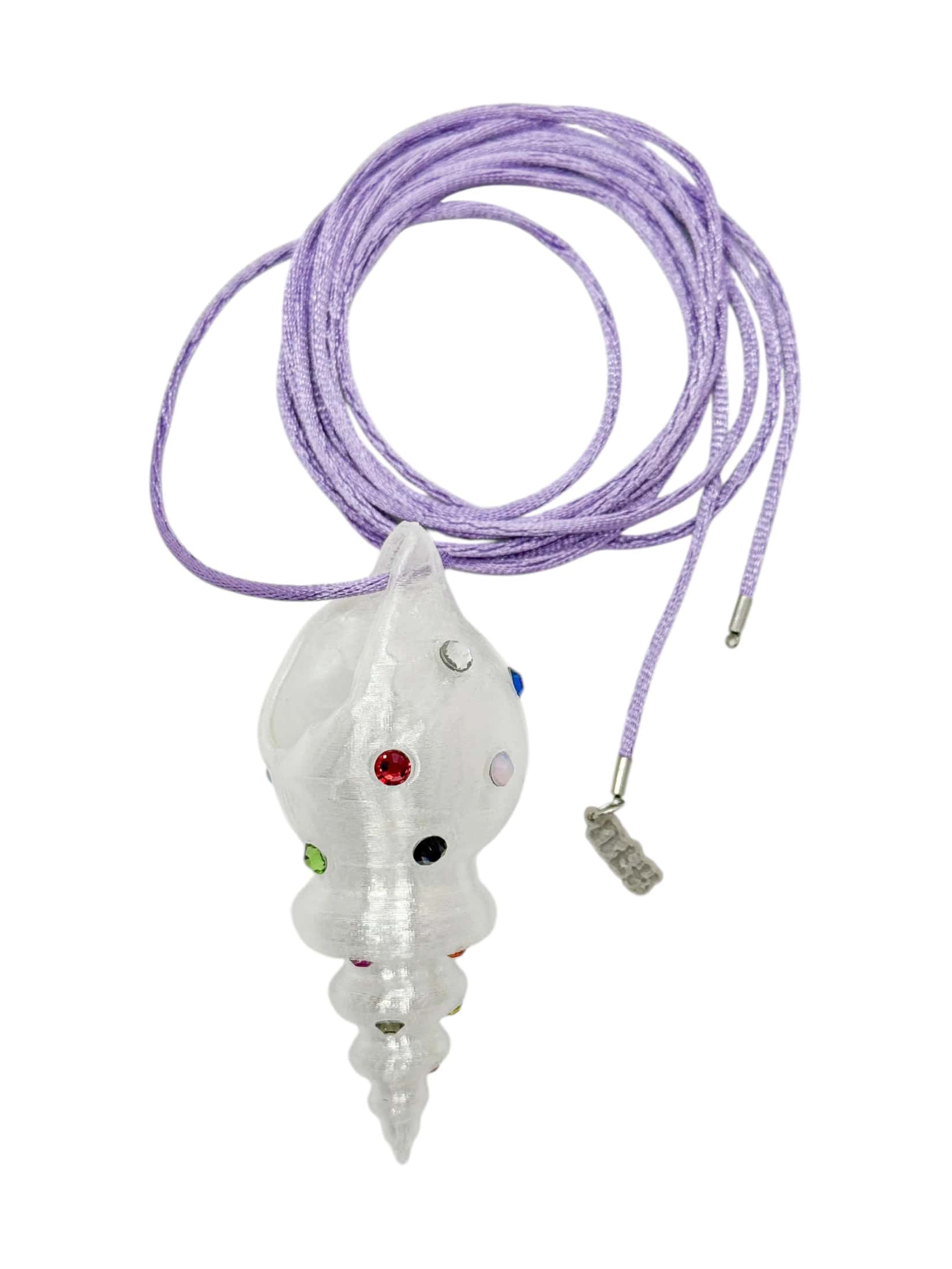 shell necklace transparente con cristales - miniatura 6
