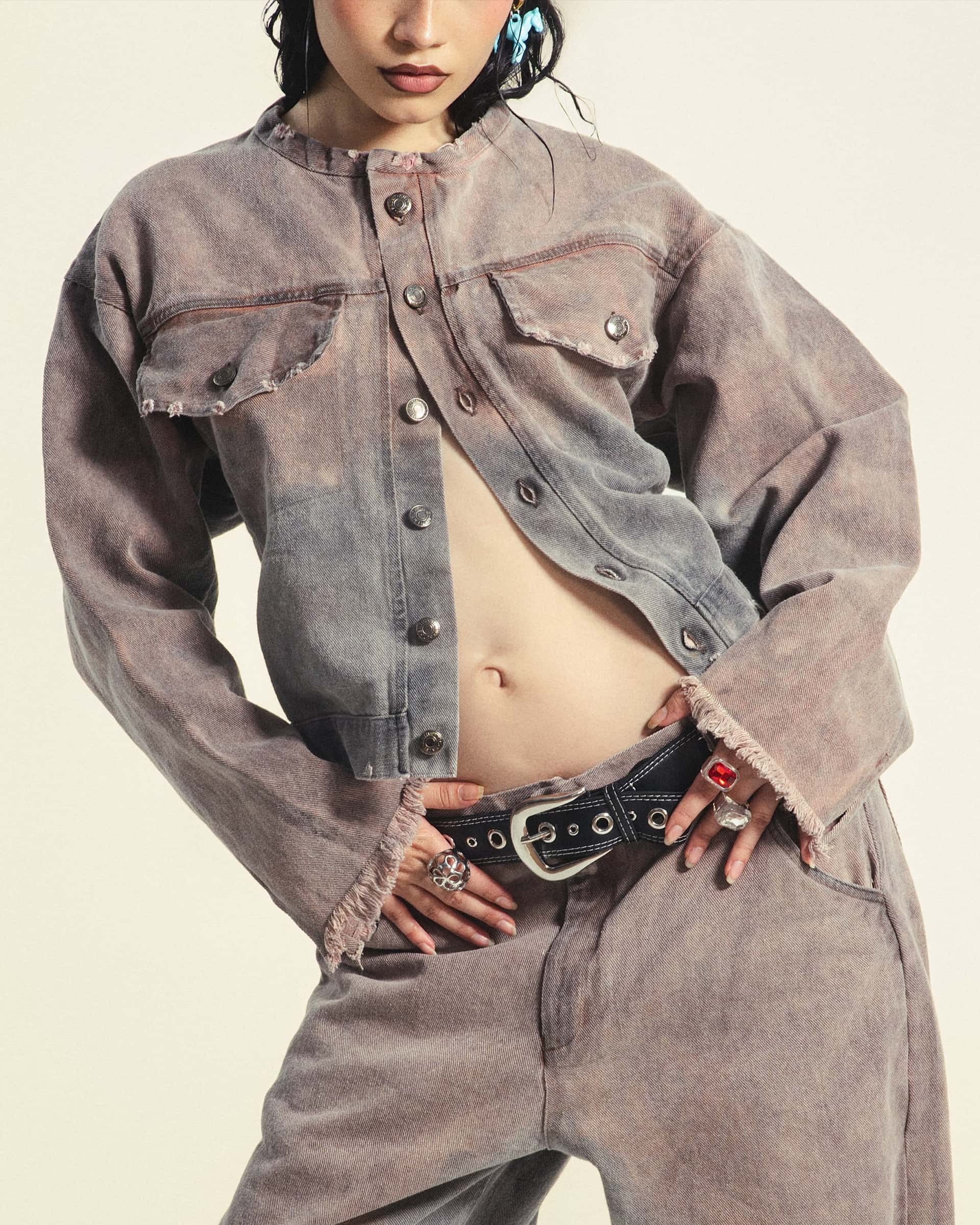 JACKET DENIM PETROLEO DENIM MUJER - miniatura 4