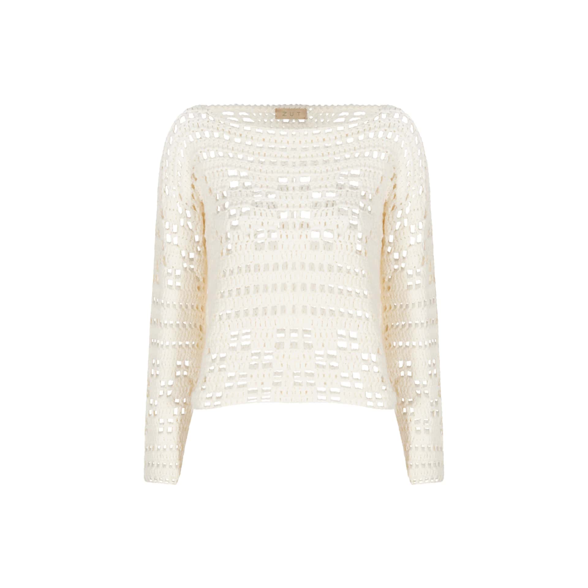 MARGARA CROCHET MESH SWEATER