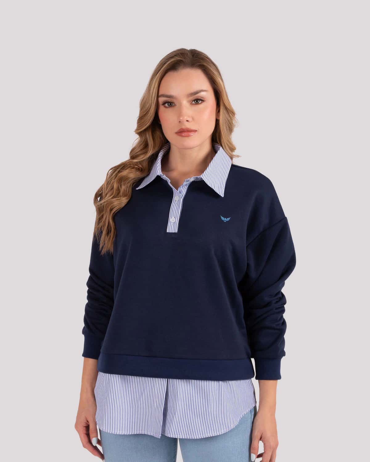 Buzo azul para mujer