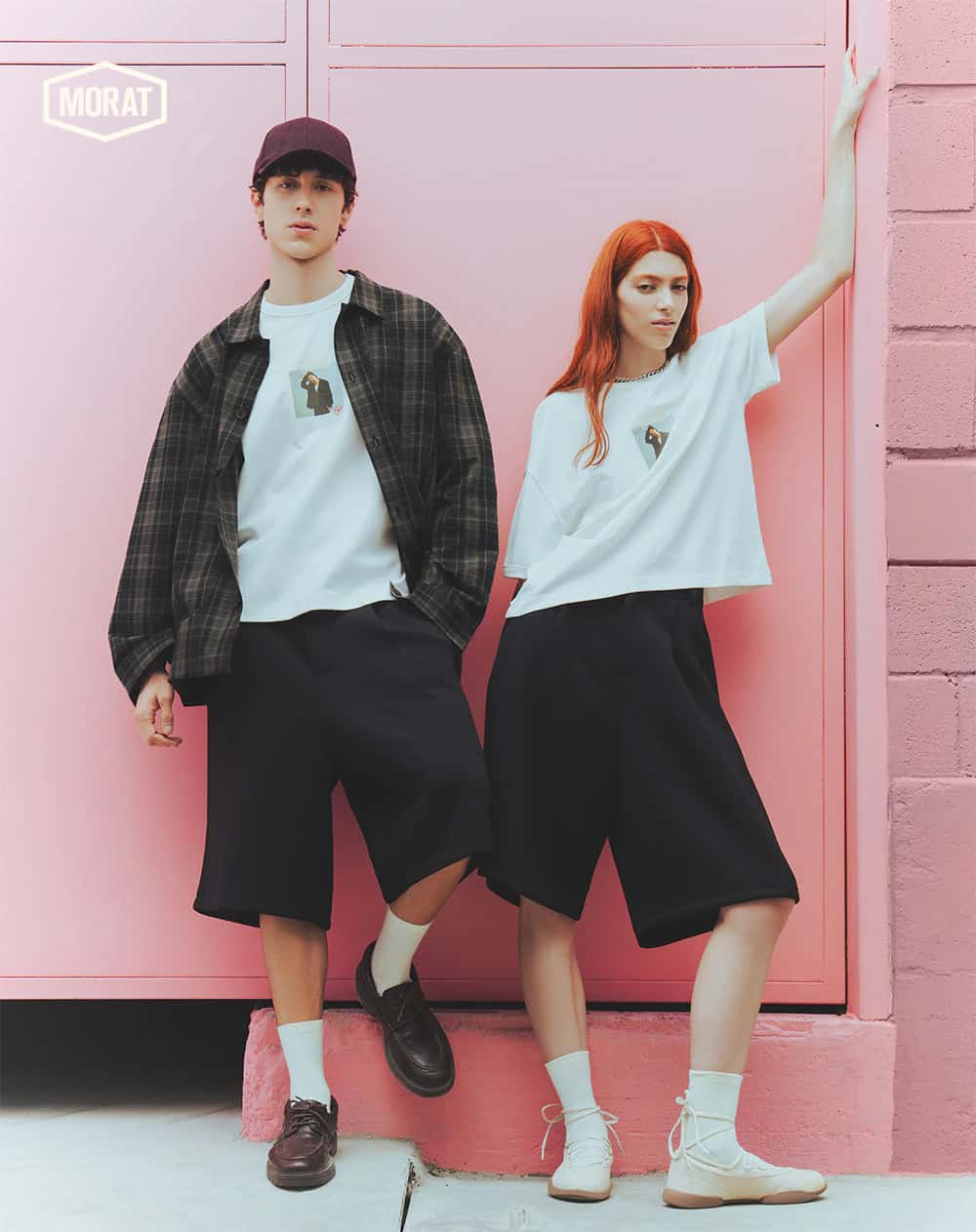 Bermuda tipo jort oversize negro unisex GEF | MORAT