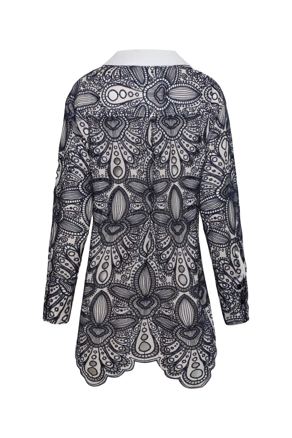 Camisa lia ivory navy - miniatura 4
