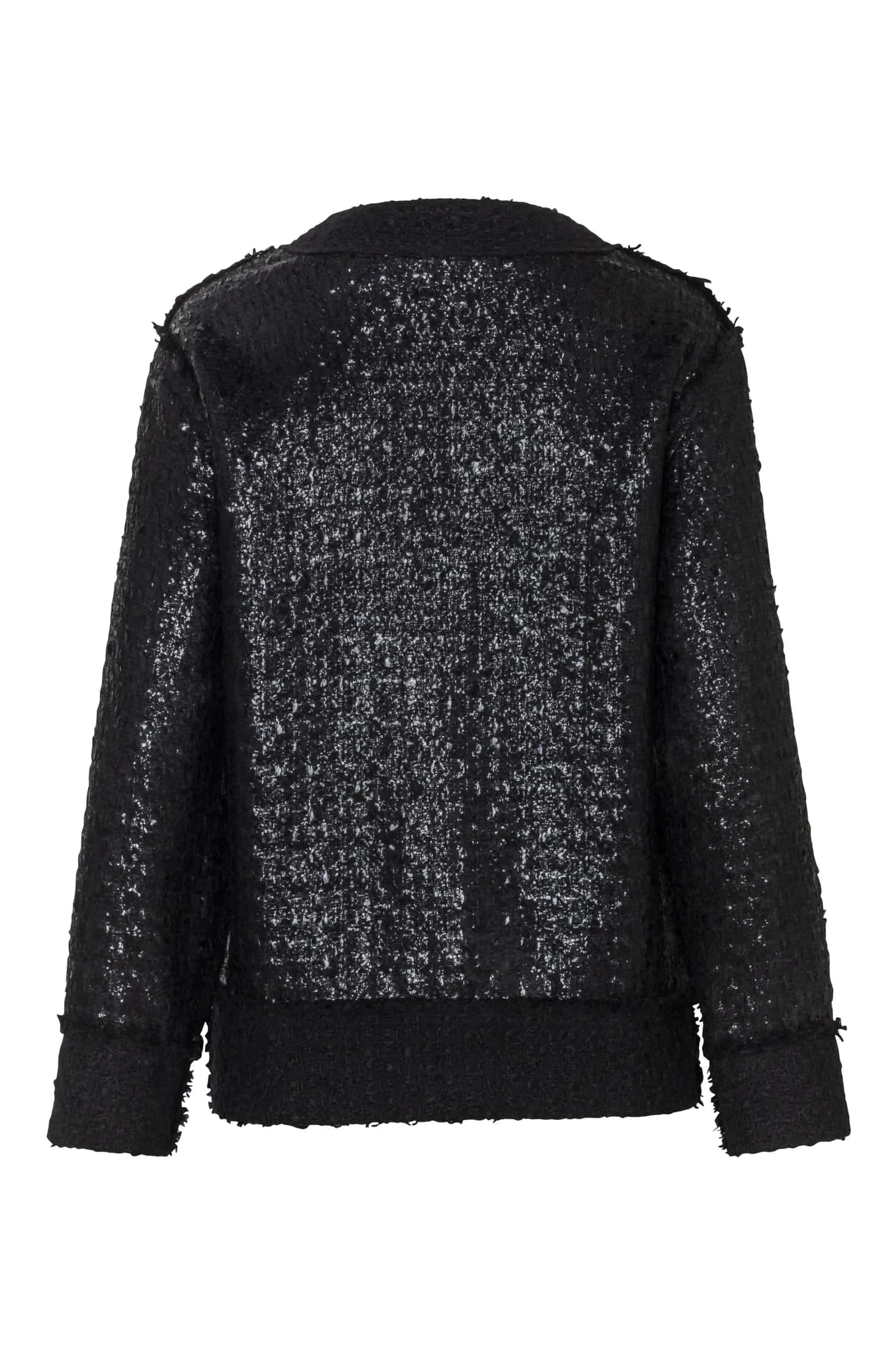 Loose-Fit Contrast Wool Jacket - miniatura 4