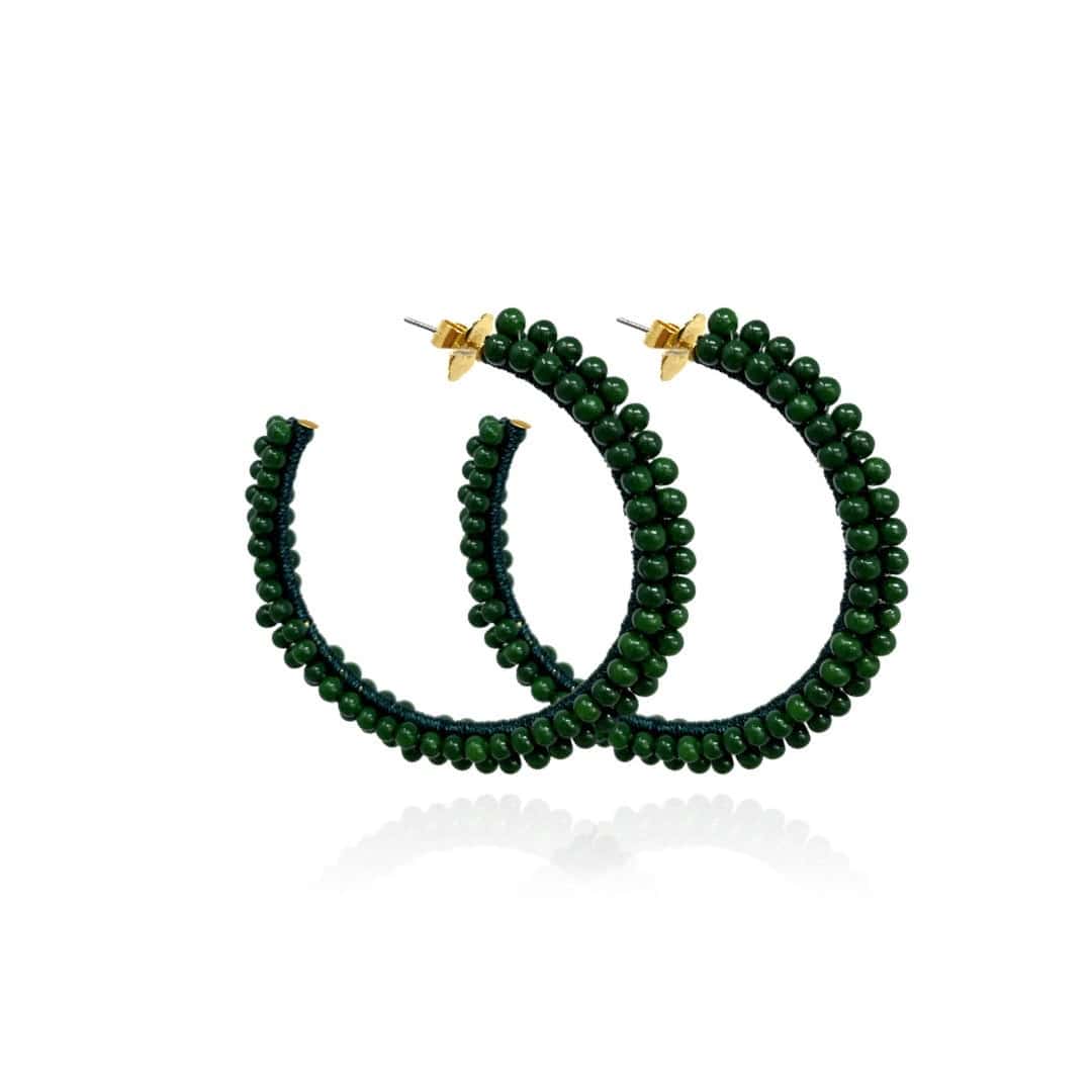 BIG BOUQUET HOOP - FOREST GREEN