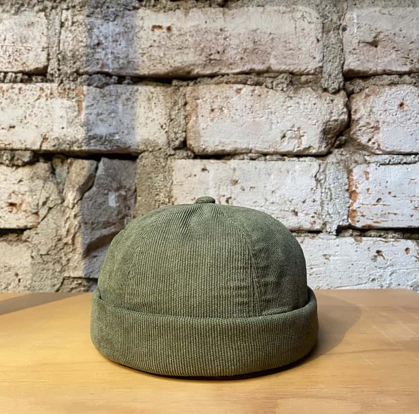 Gorro en Corduroy para Hombre Verde