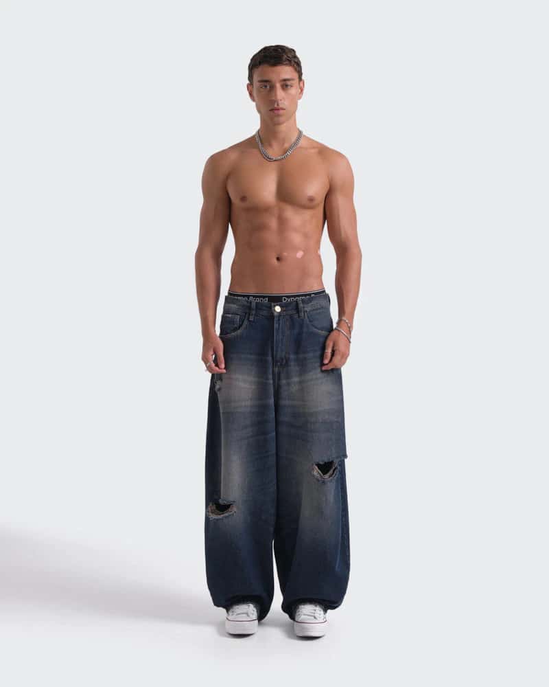 Jeans Azul Barrel Rogue Wash - miniatura 7