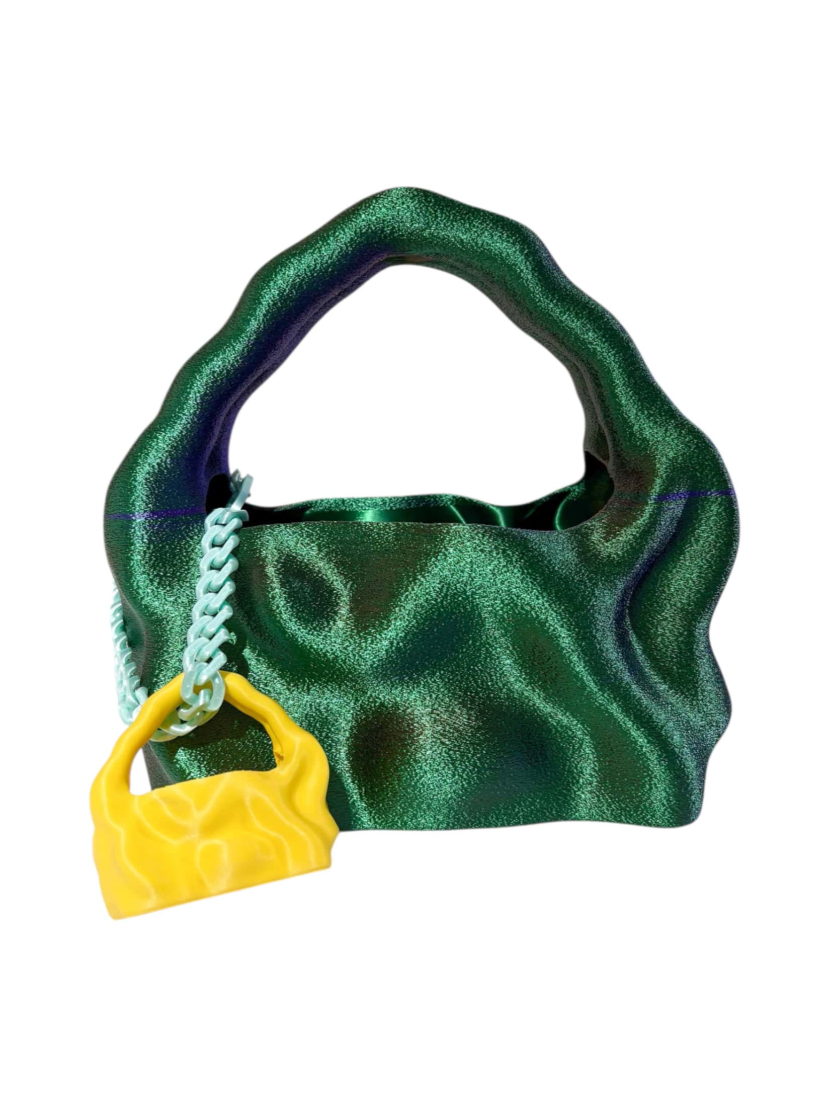 bolso grande cosmic water verde púrpura bronce - miniatura 2
