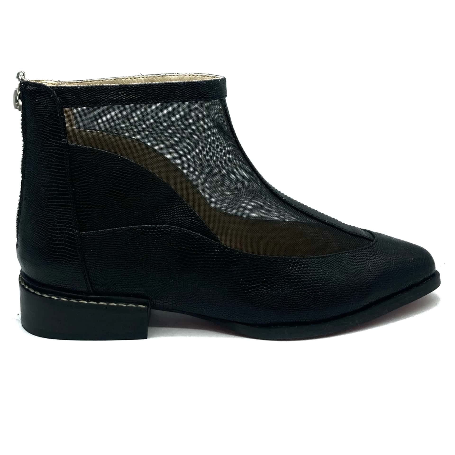 "Lucrecia" Botin con Malla Transparente