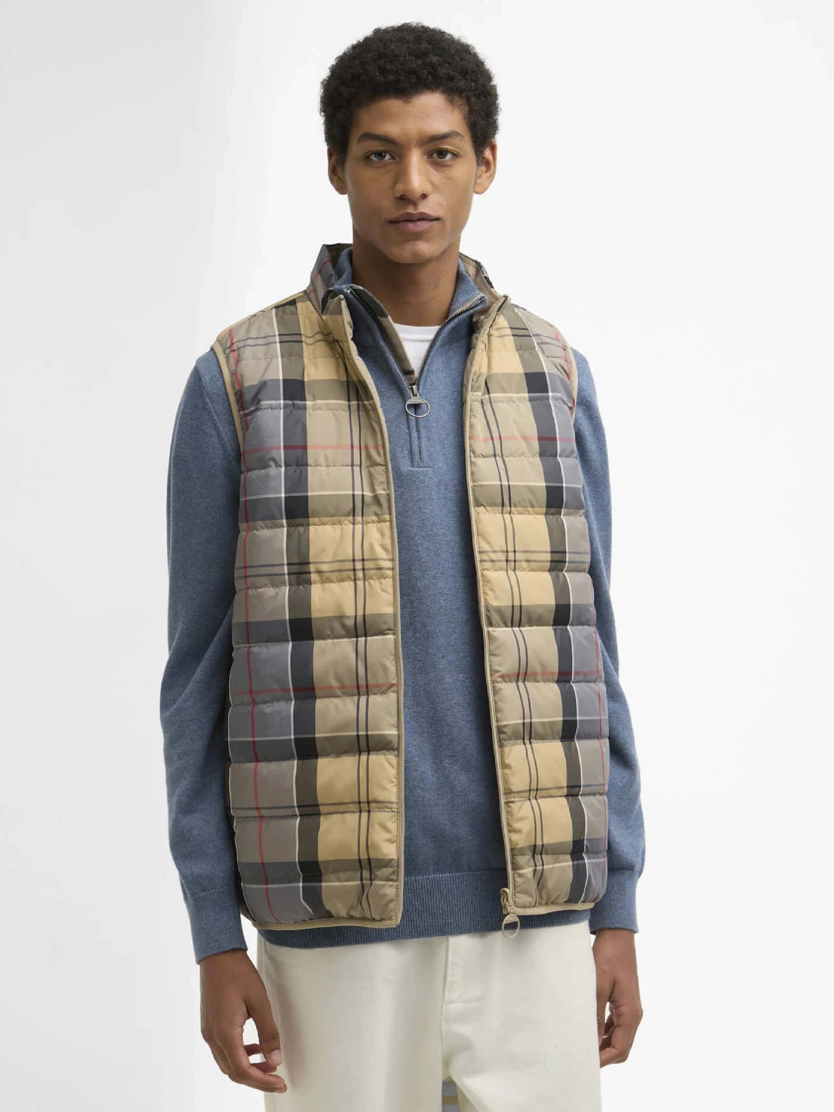 Reversible Tartan Puffer Gilet