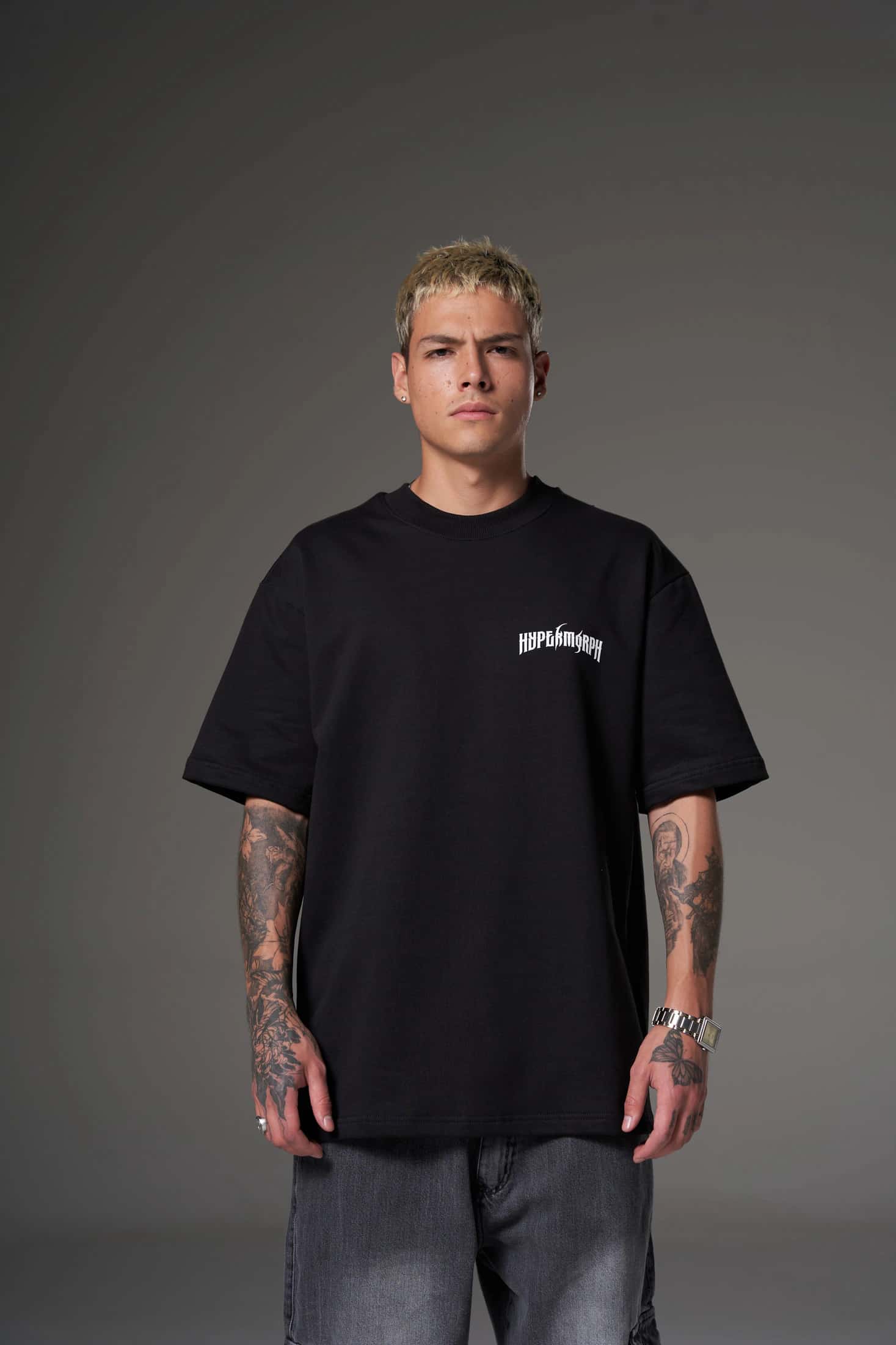 T shirt hyper human purple negra claro 300 gramos 14584