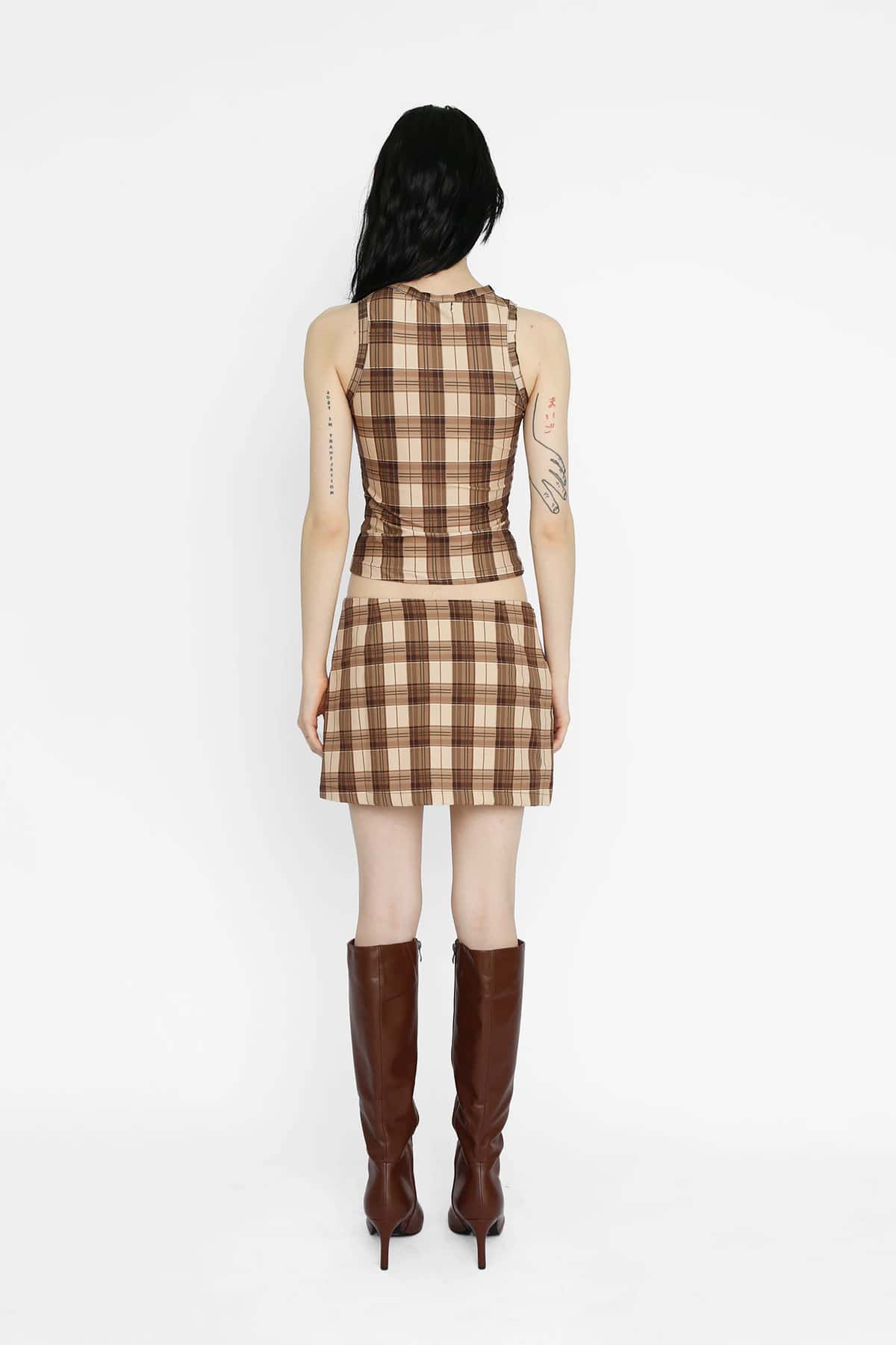 Classic Tank Top In 90’s Plaid - miniatura 3