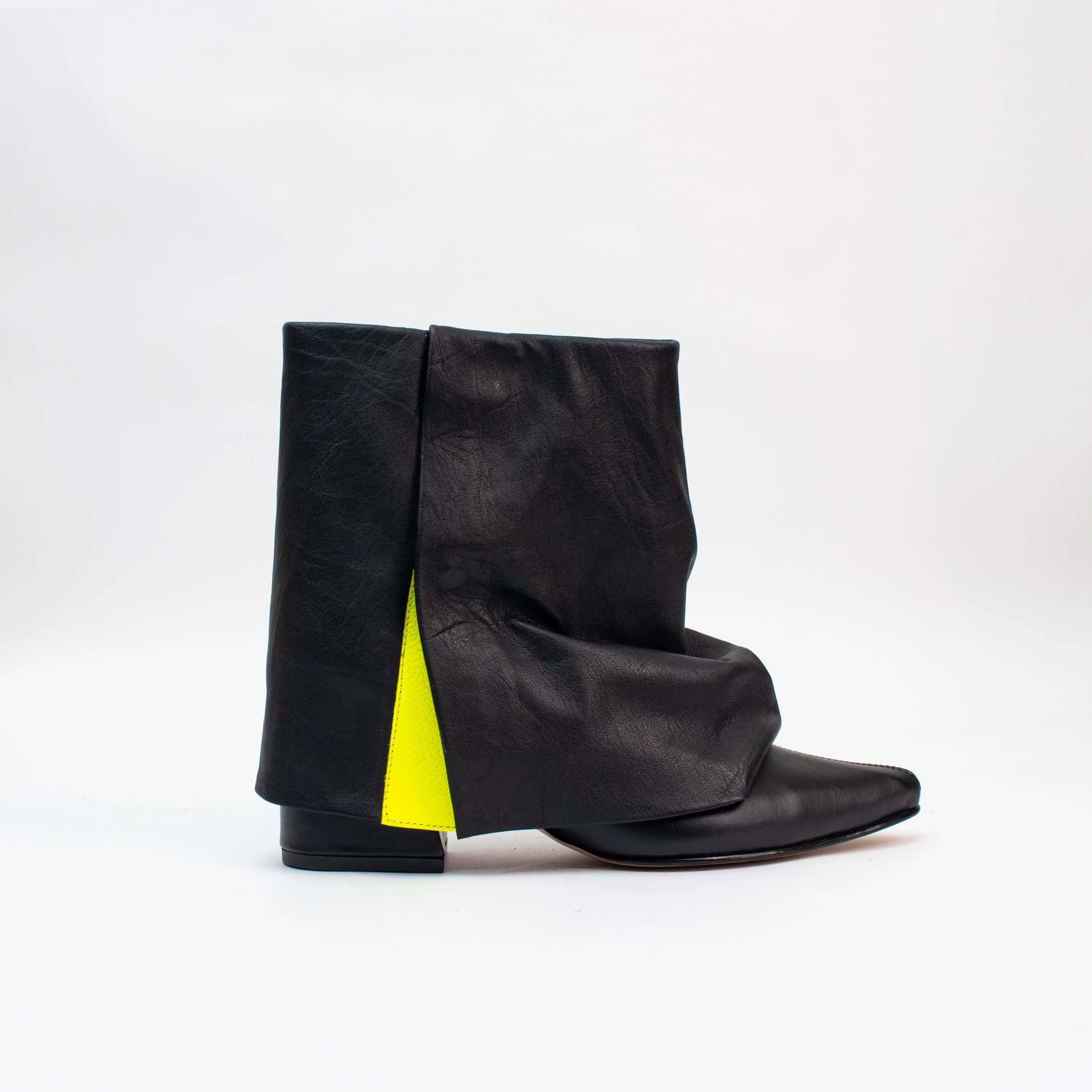 Boots, black pants