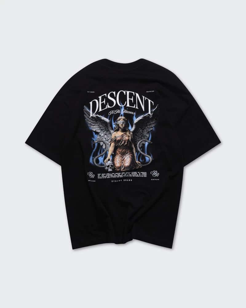 Camiseta Negra Oversize Descent - miniatura 4