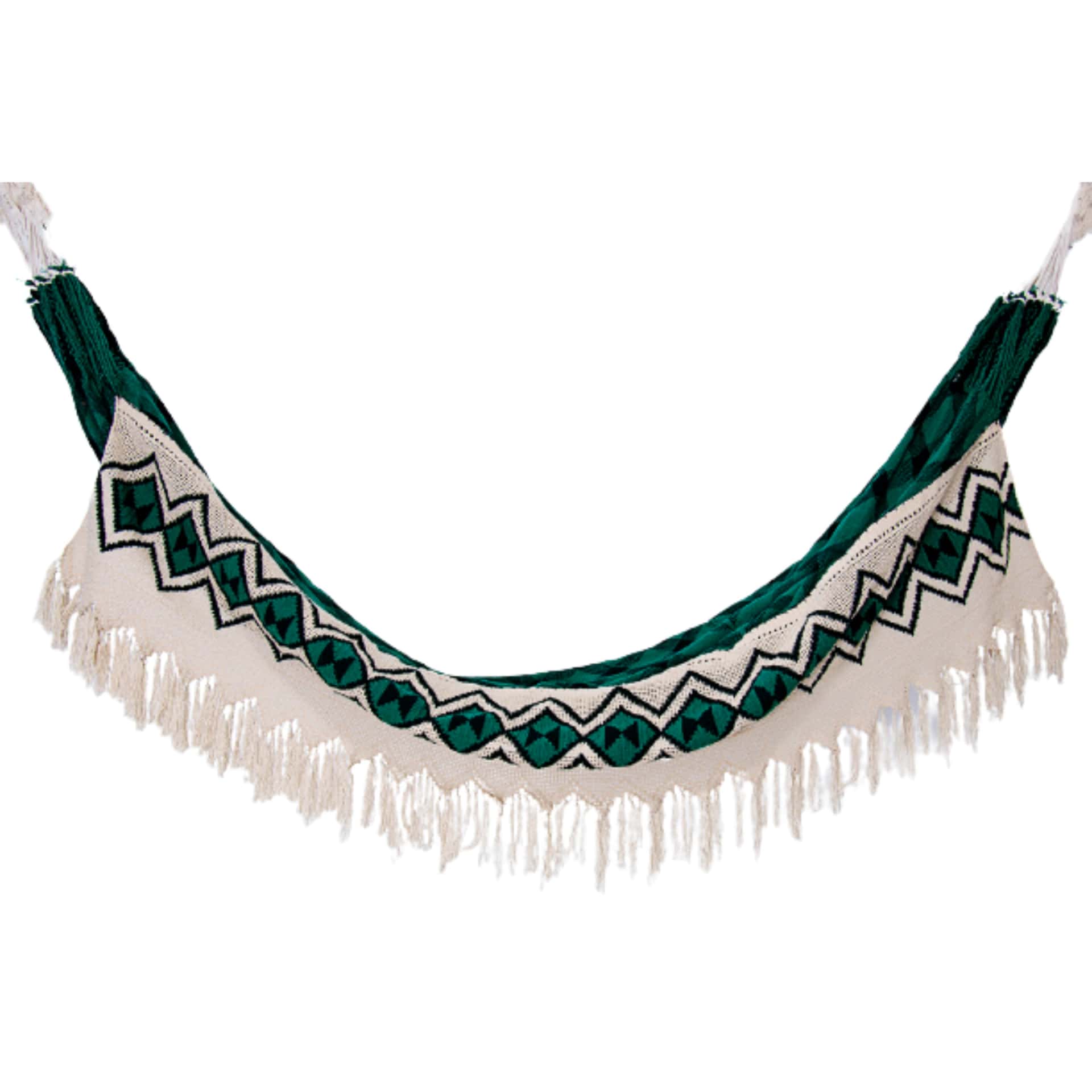 Hamaca Wayuu Verde/Beige