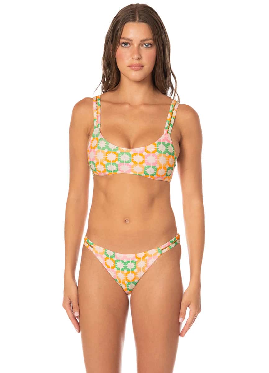 Maaji Tropical Tiles Nalai Sporty Bralette Bikini Top