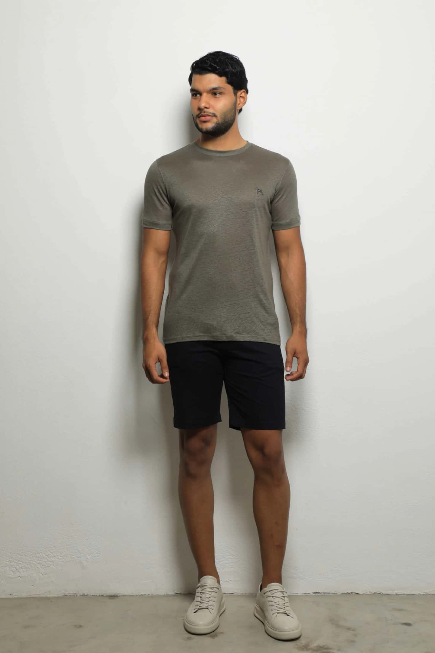Camiseta Fashion Verde Oliva/Lino