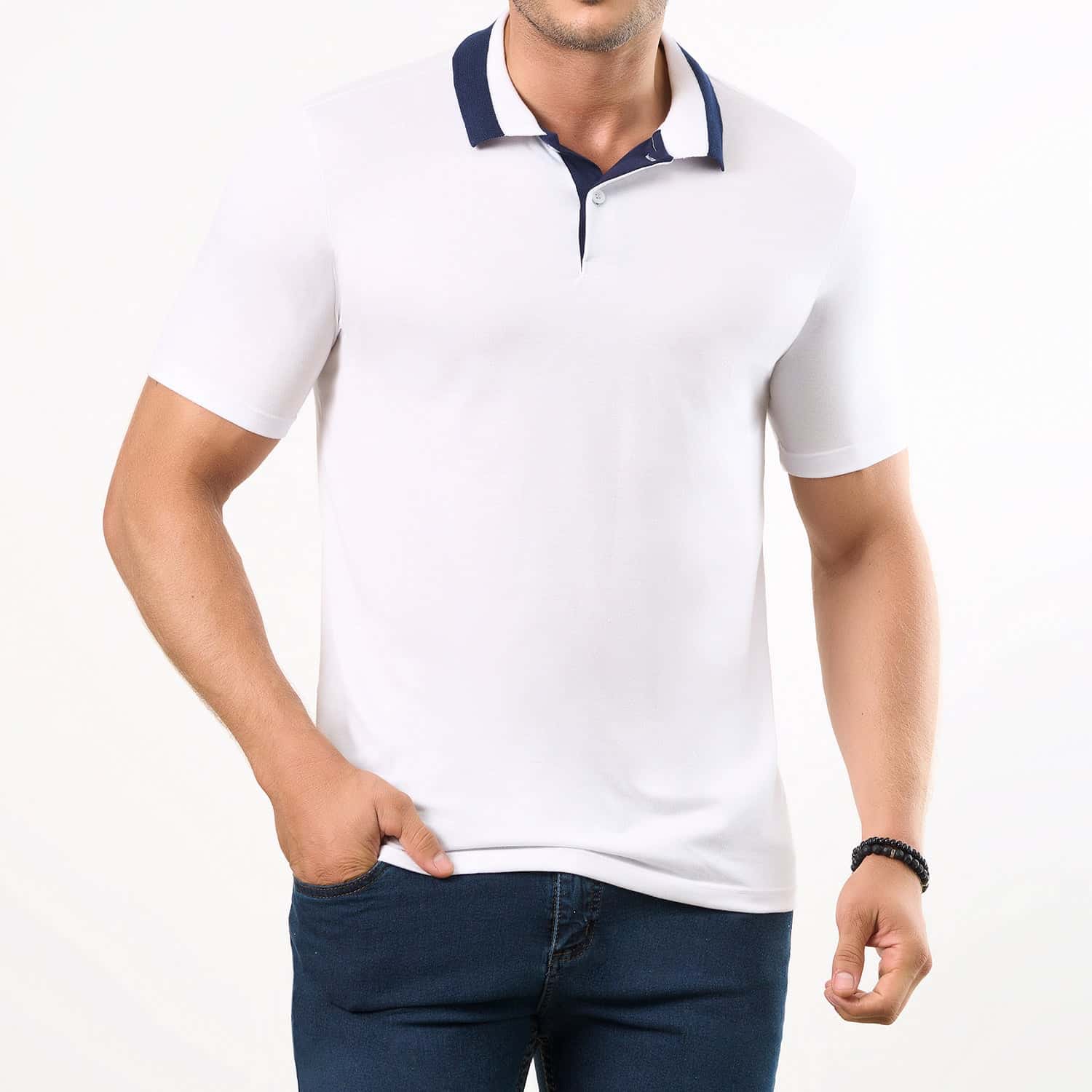 Camiseta Polo Lucas Blanco Croydon para Hombre