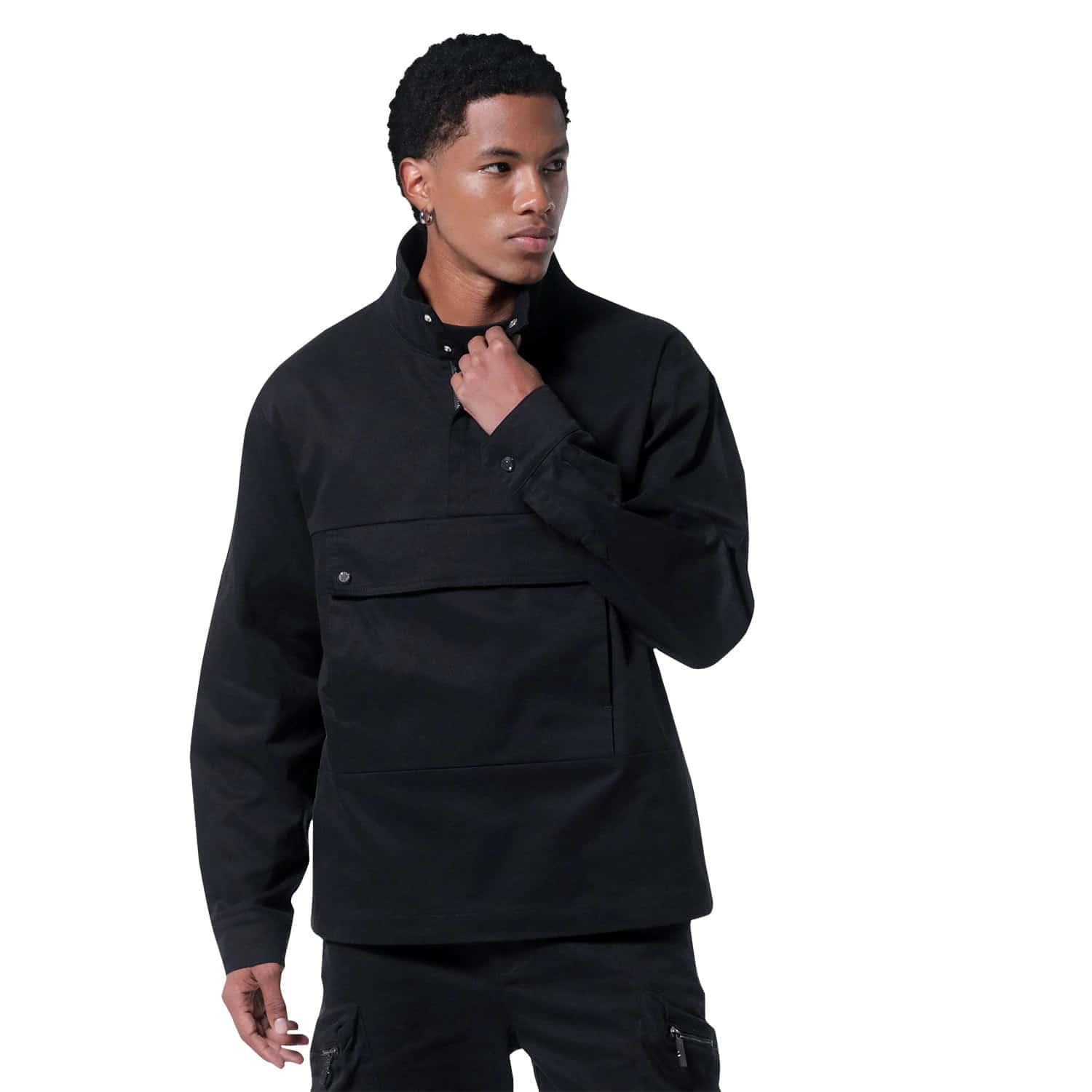 Chaqueta Unisex Trek Negra Tipo Pullover