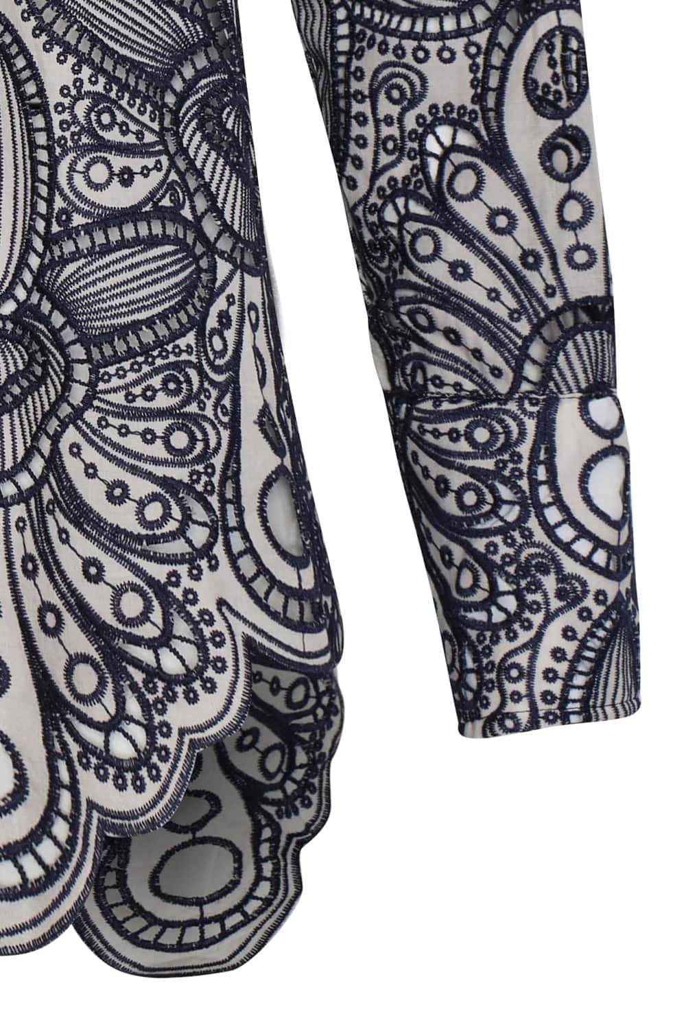 Camisa lia ivory navy - miniatura 3
