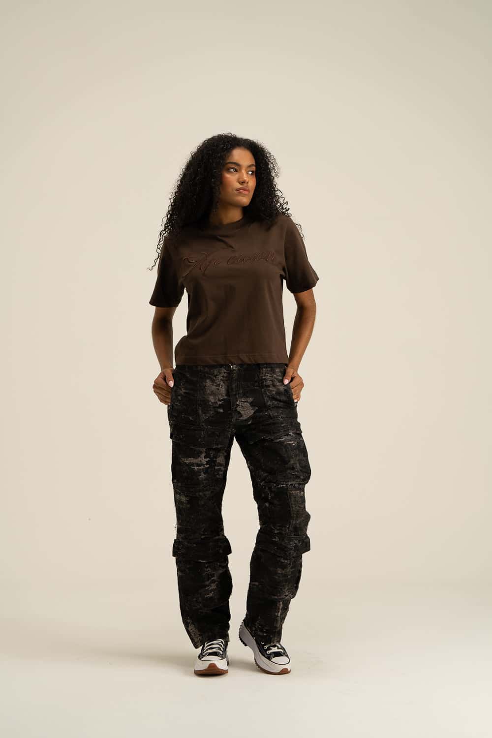 CRUX BROWN FEM CROP TOP