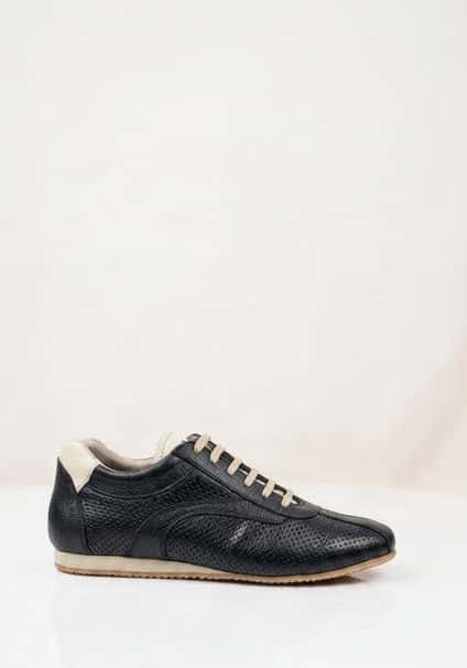 Mina Sneaker Cuero Negro