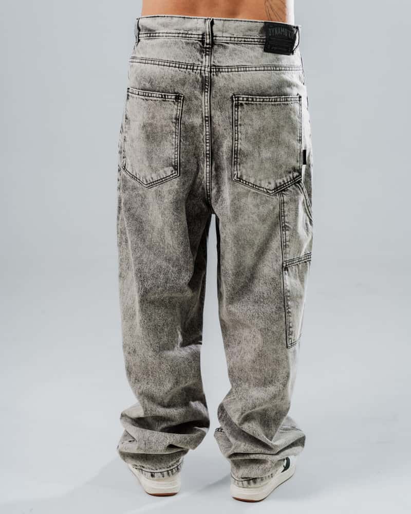 Jeans Baggy Básico Gris Lavado - miniatura 2