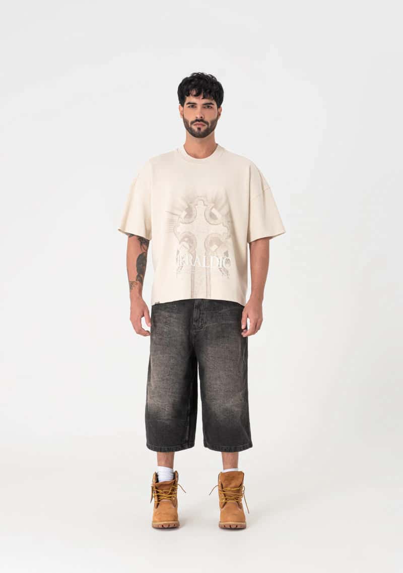 Heraldic Cream Rood T-shirt - miniatura 4