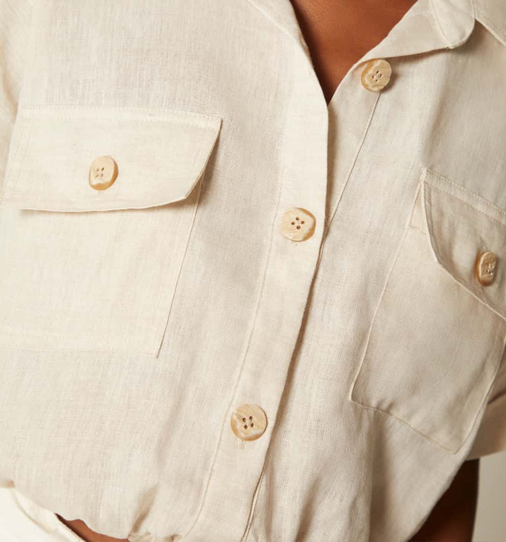 Blusa manga corta elastico en cintura