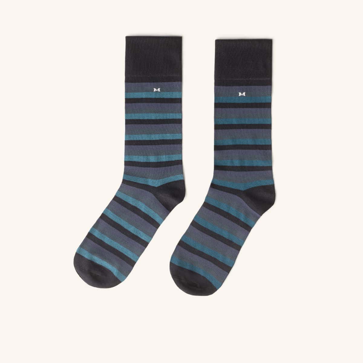Medias Trazos Extrafina Petróleo MH Socks