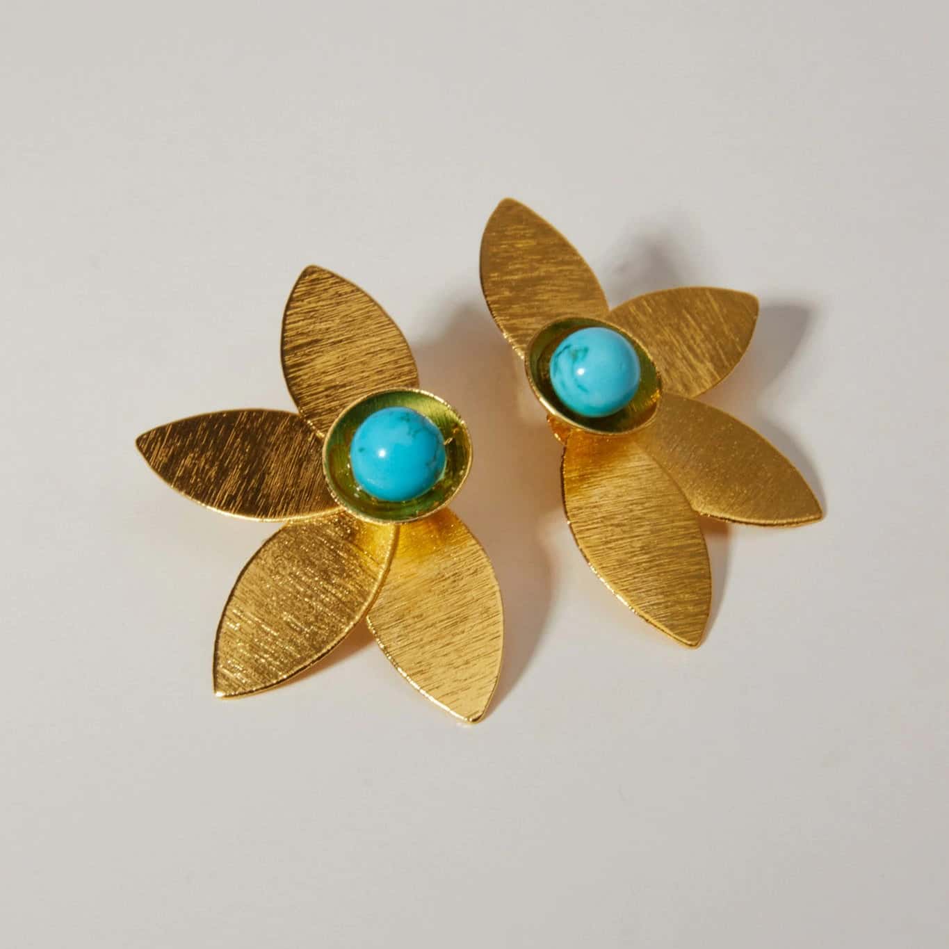 Agata Flower Earrings