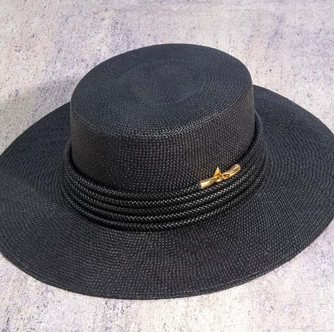 Black Boater Hat - miniatura 2
