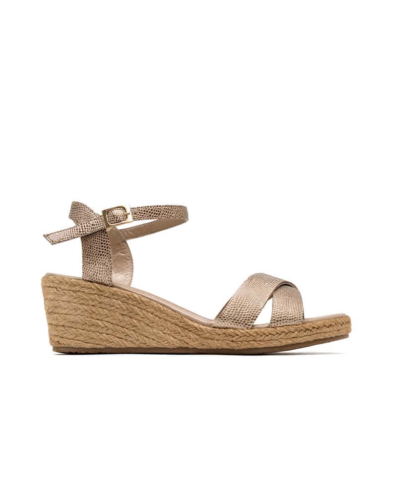 Sandalia plataforma de cuero REF GLASS04M