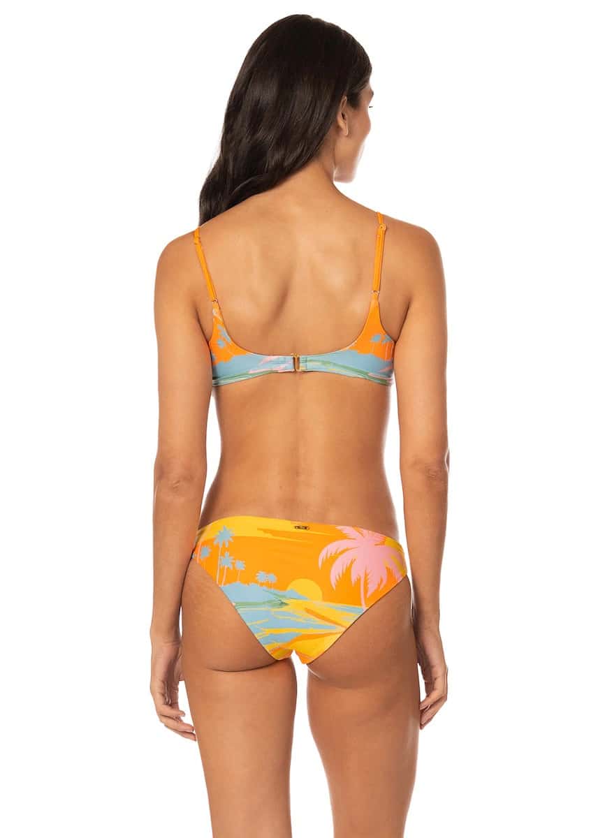 Maaji Sunlit Palms Flirt Low Rise Thin Side  Bikini Bottom
