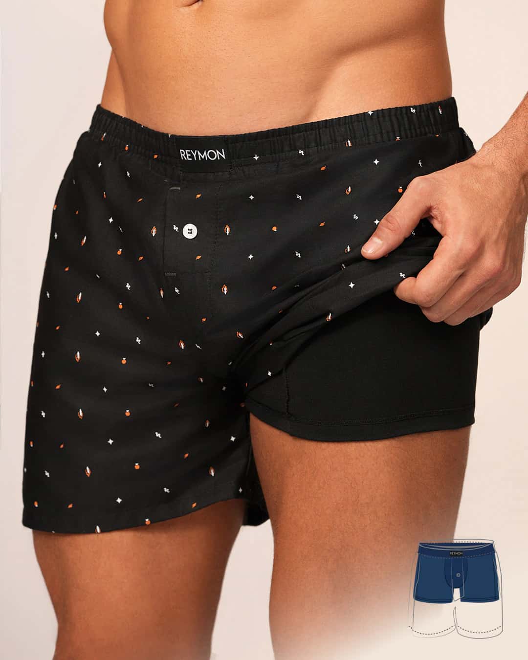Boxer suelto con boxer interno en poliester Ref. 3052
