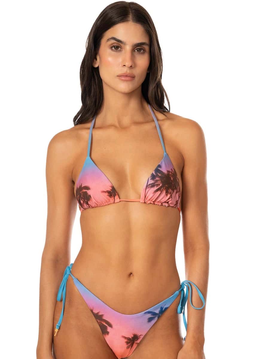 Maaji Peach Drift Balmy Sliding Triangle Bikini Top