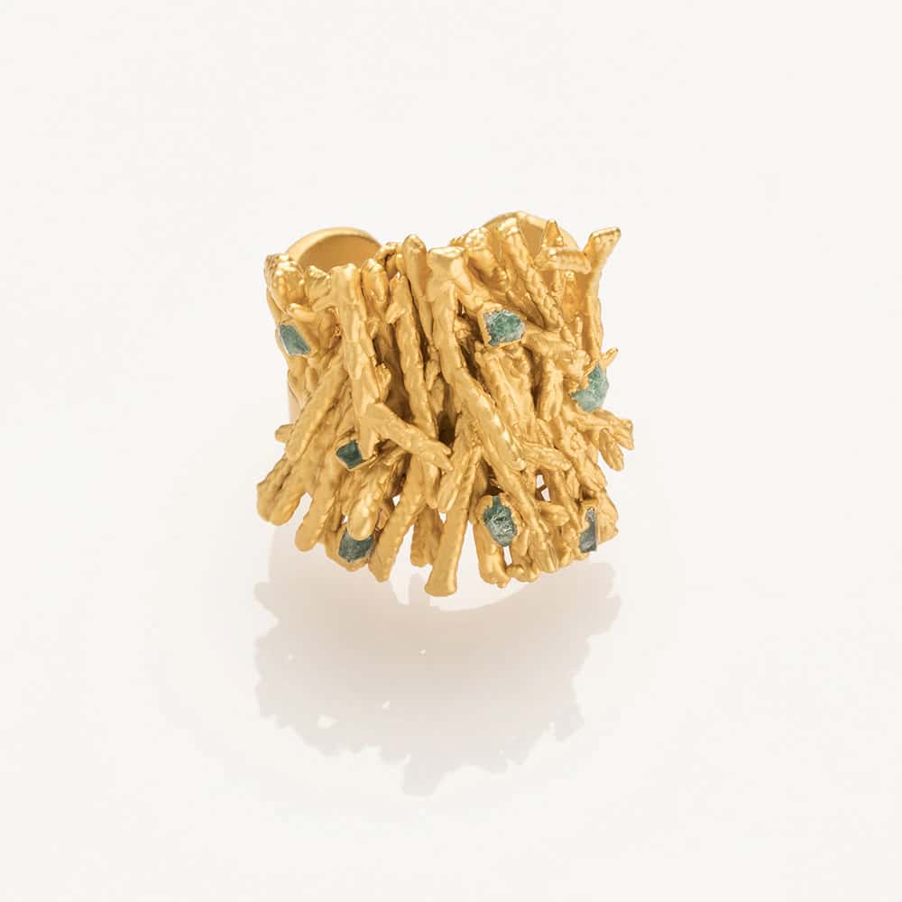 Pine and Emeralds Ring