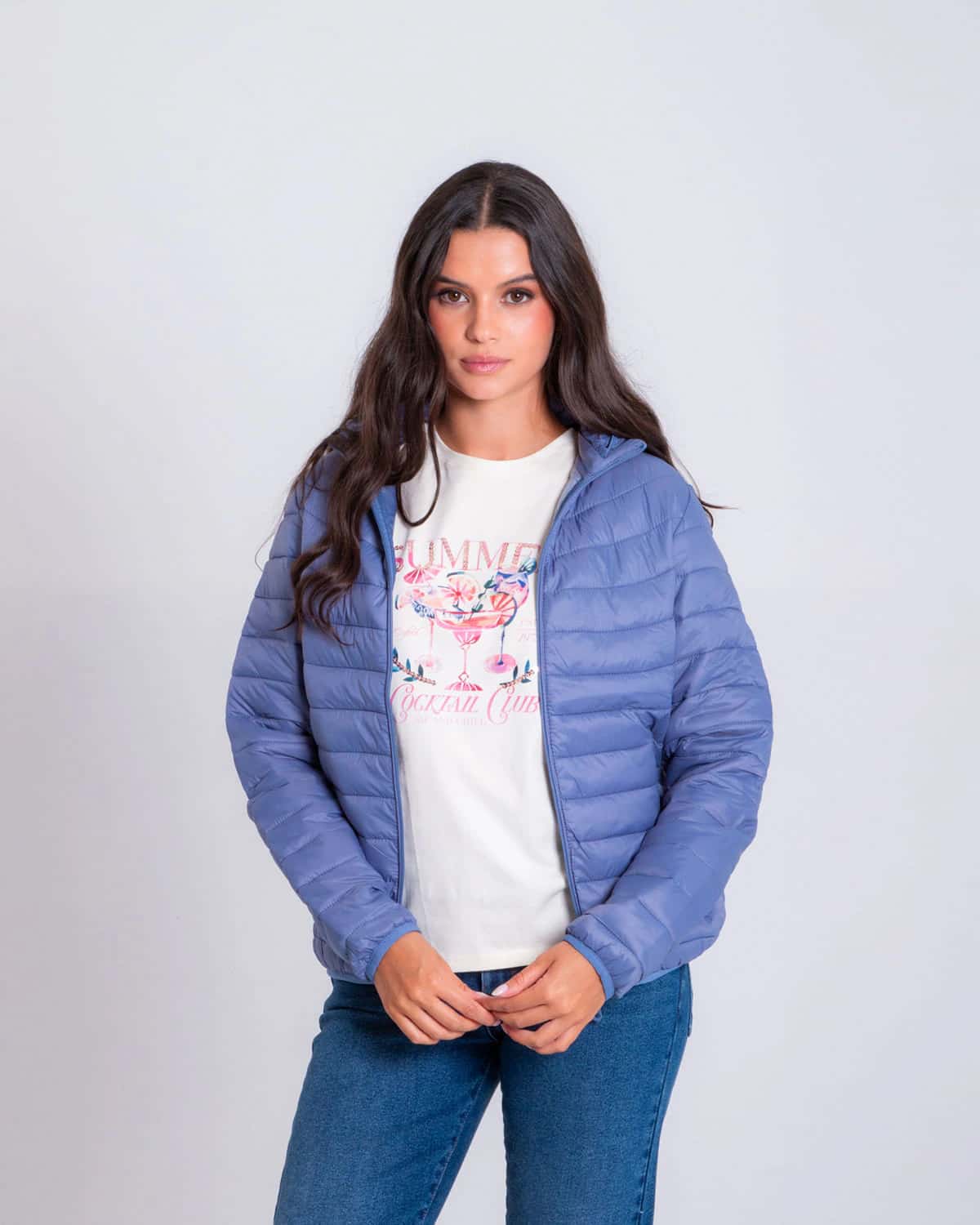 Chaqueta azul para mujer