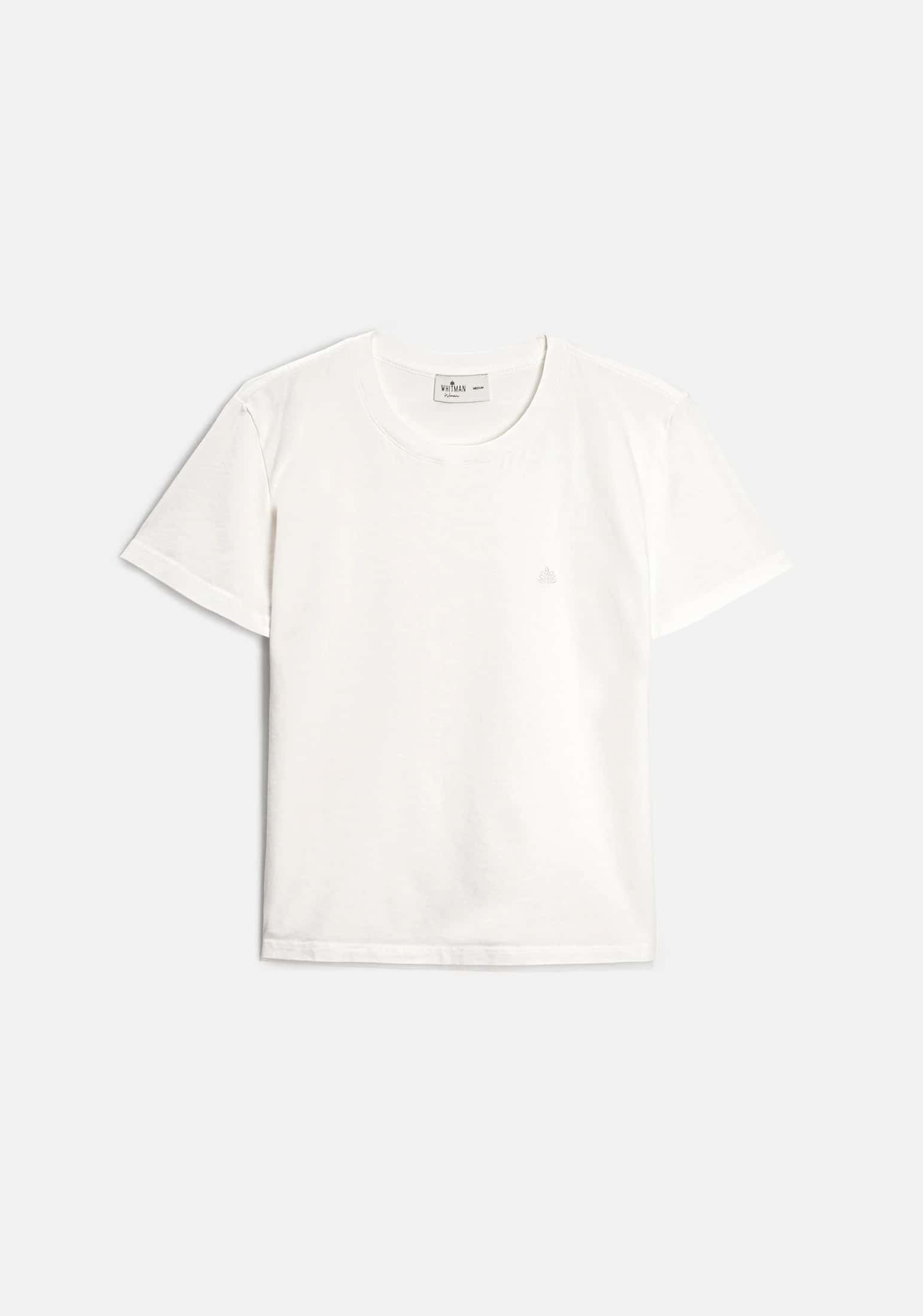 Camiseta M Unicolor CR L-Atn Marfil