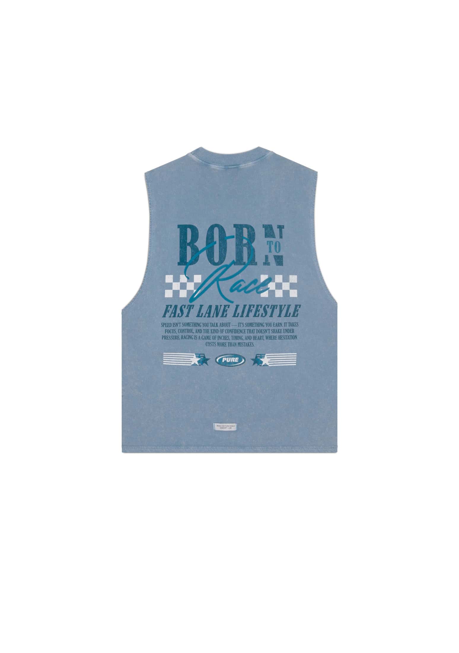 Overdrive Washed Blue Tank Top