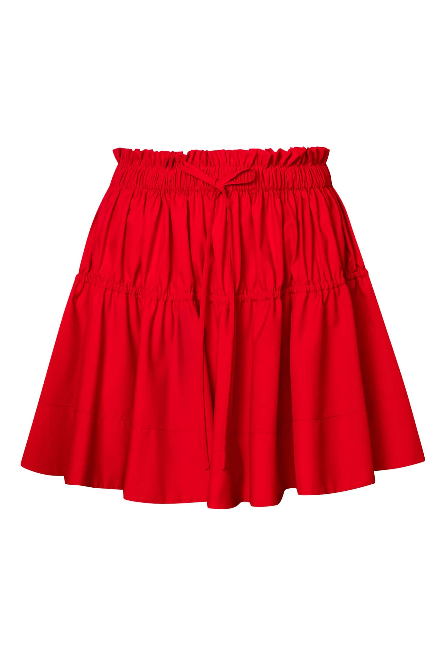 Gathered-Waist Pleated Mini Skirt - miniatura 2
