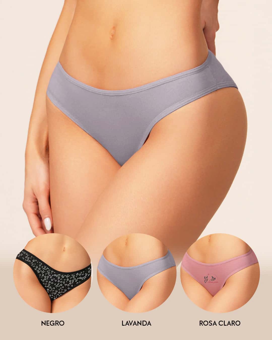 Tanga en Algodón Suave Pack x3 para Mujer Ref. 9103 - miniatura 10