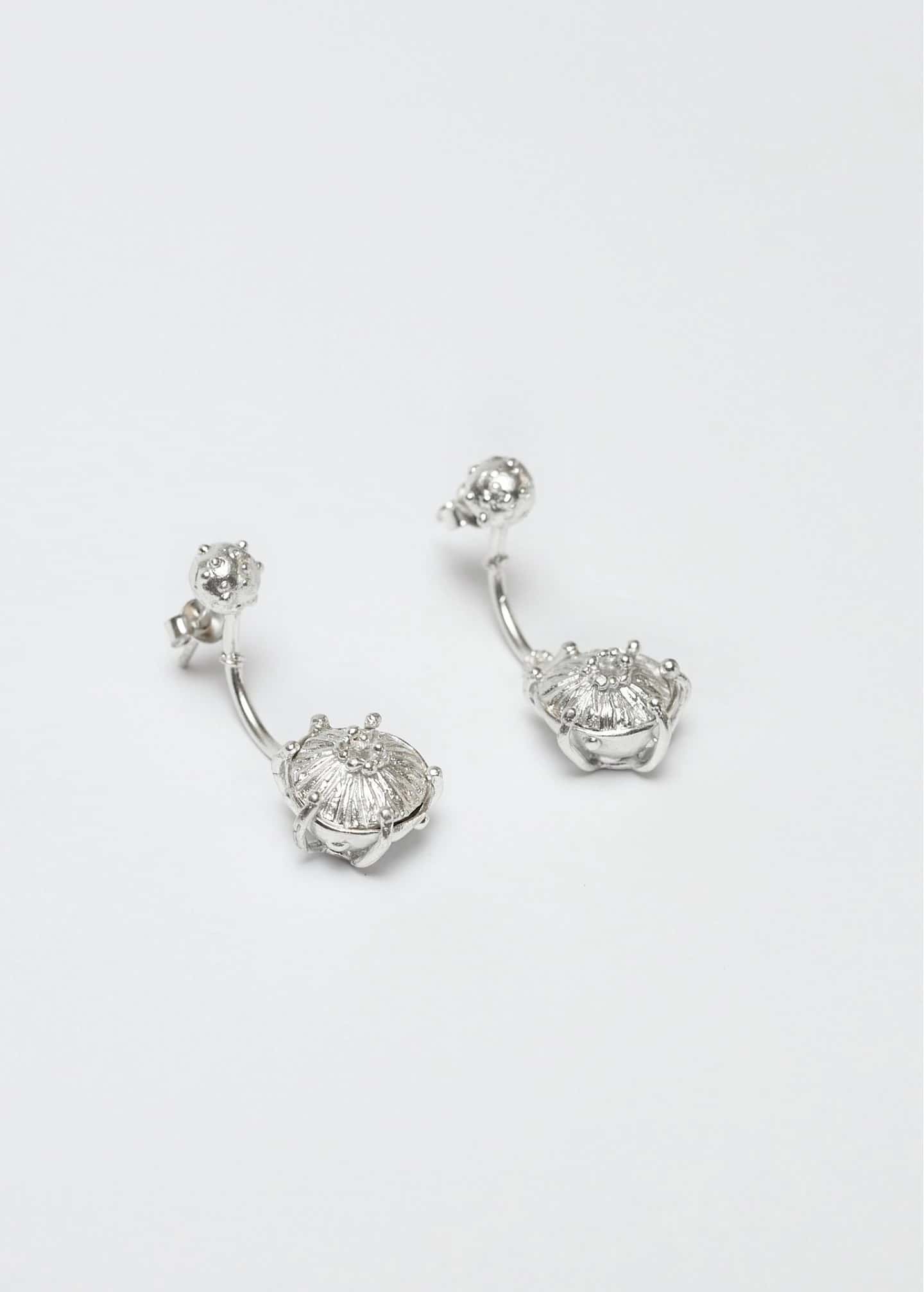 Aretes mini sombrerito plata