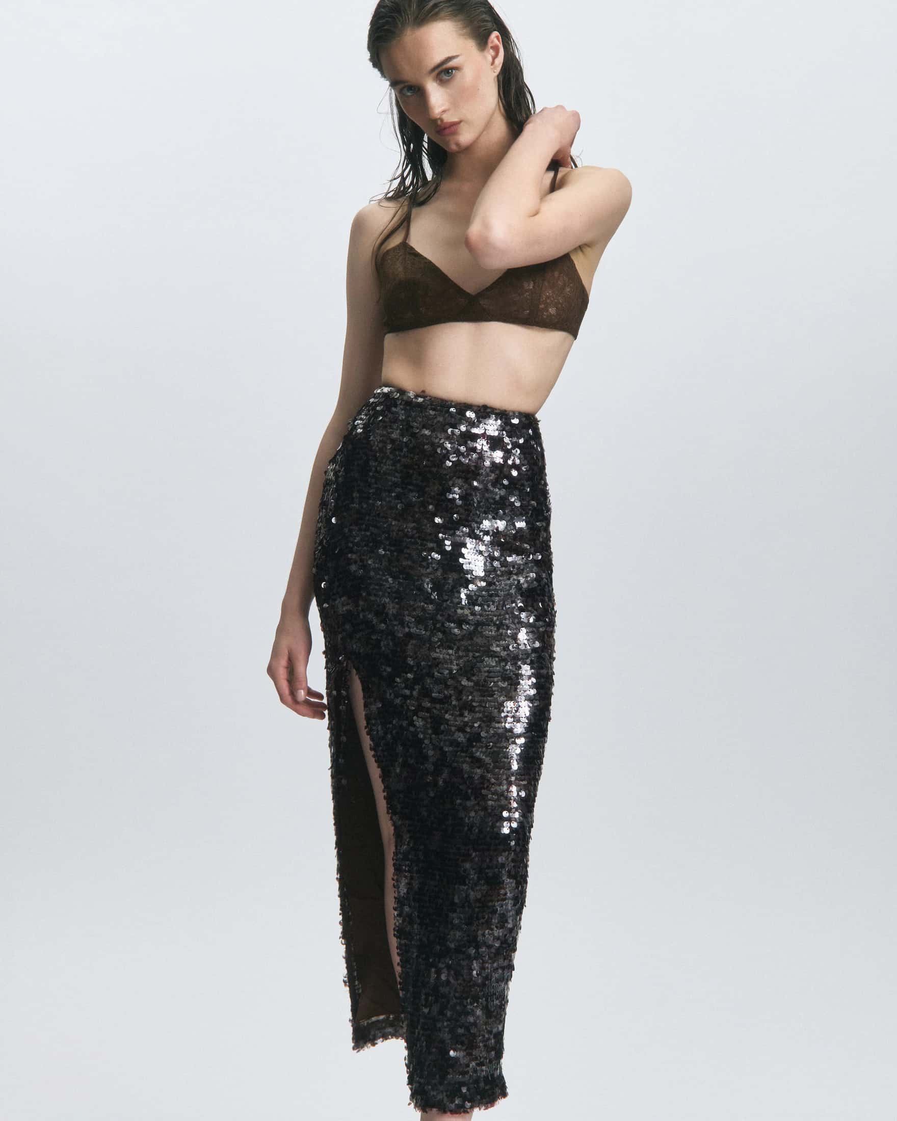 Midnight Oasis Sequin Skirt - miniatura 1