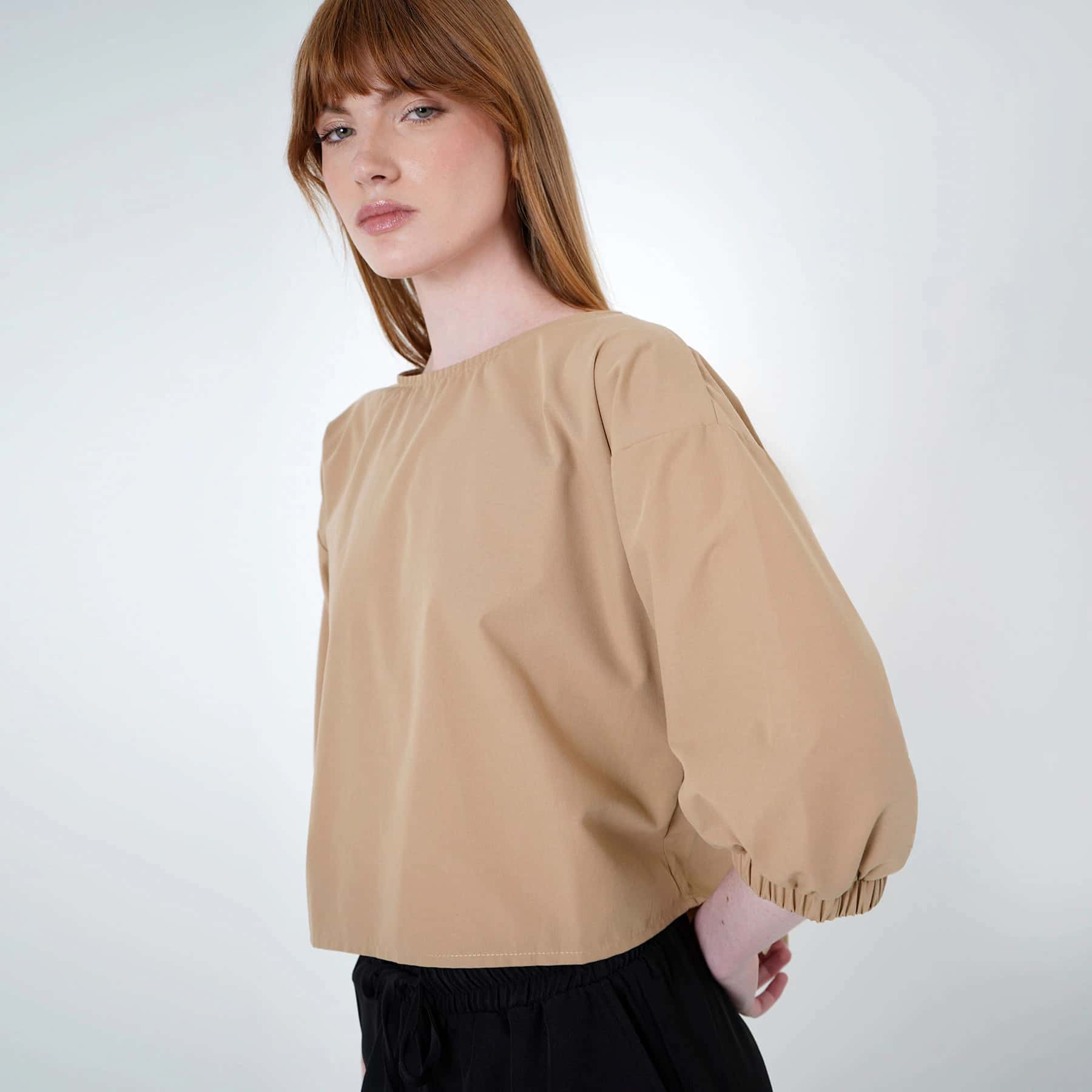 Blusa Cuello Redondo Manga 3/Cuartos