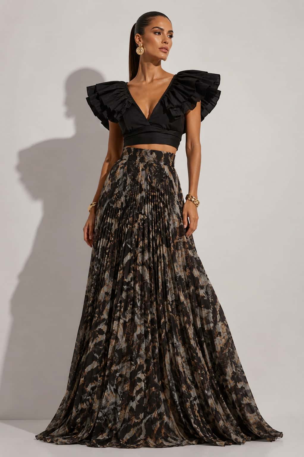 Falda Disdior Feathers Negro - miniatura 2