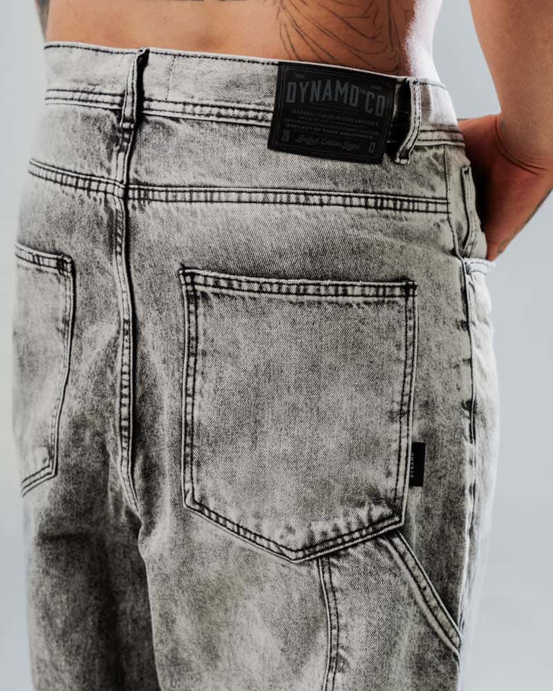 Jeans Baggy Básico Gris Lavado - miniatura 4